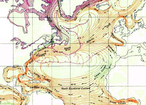 Currents of the North Atlantic Gyre