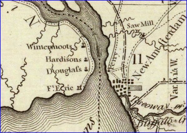 1804 map of large city by neck and divide